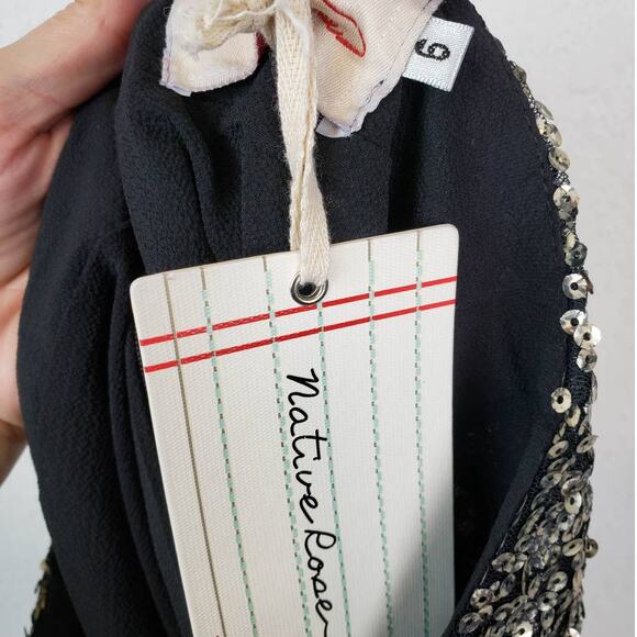 LF Native Rose Kesha Bronze Sequin Mini Skirt Size 2 NEW - Picture 7 of 13